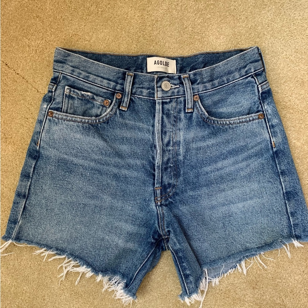 EUC AGOLDE Parker Long Shorts in Skywave